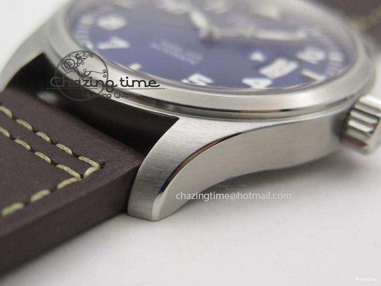 MIROTIME 0726 Mark XVII Le Petit Prince MK Maker 1:1 Best Edition SS Blue Dial On Brown Leather Strap A ComfortFit 7377